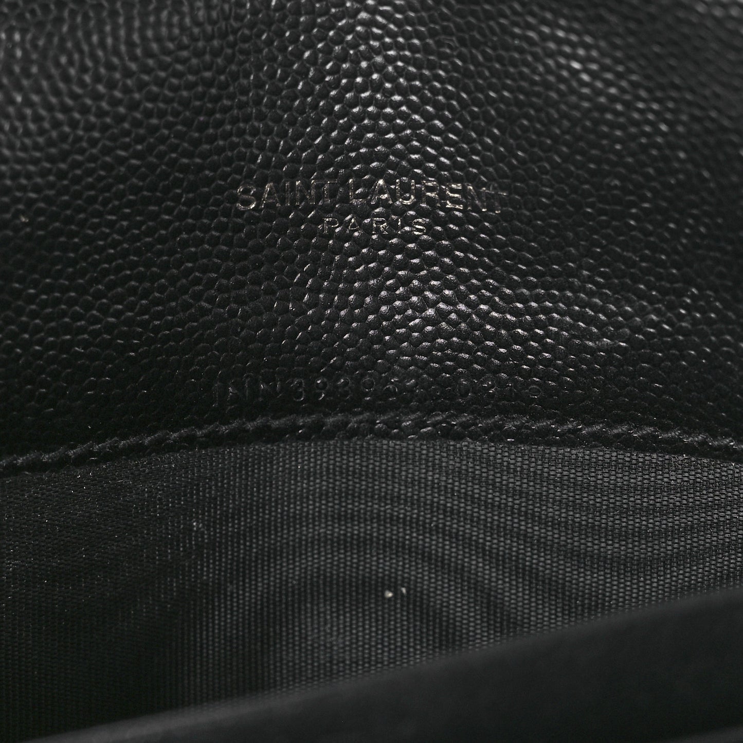 Grain De Poudre Matelasse Chevron Monogram Monochrome Envelope Chain Wallet Black
