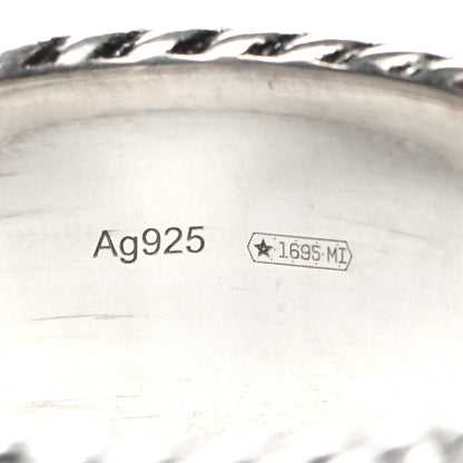 Gucci Sterling Silver Torchon GG Band Ring 54 6.75 4 of 7