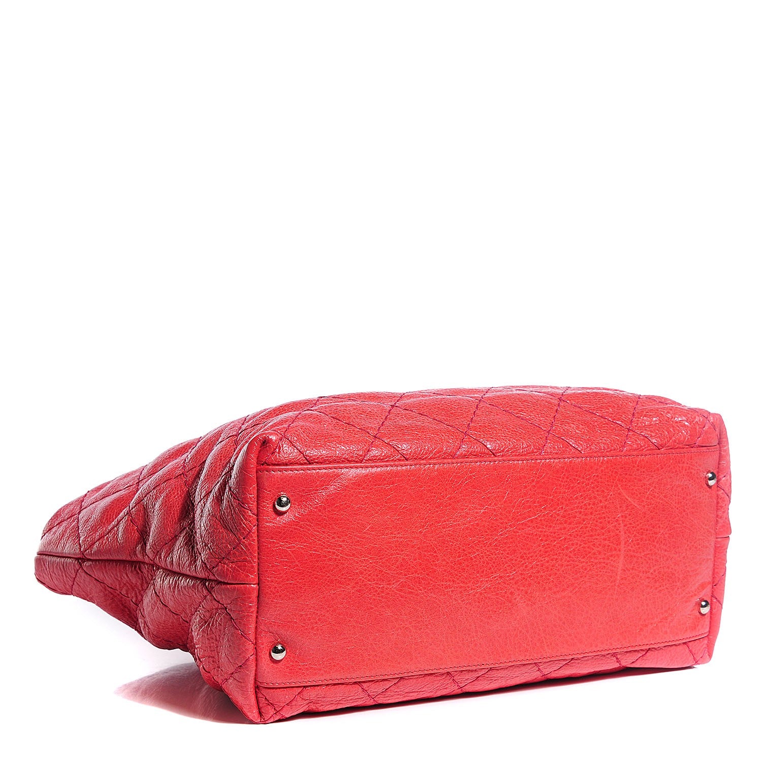 Chanel Glazed Calfskin Small On The Road Tote Red 4 of 7