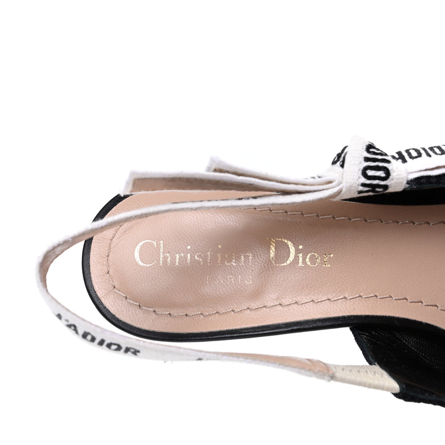 Technical Canvas Ribbon J Adior Slingback 65mm Pumps 35.5 Black