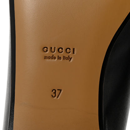 Gucci Calfskin Womens Jordaan Loafers 37 Black 7 of 10