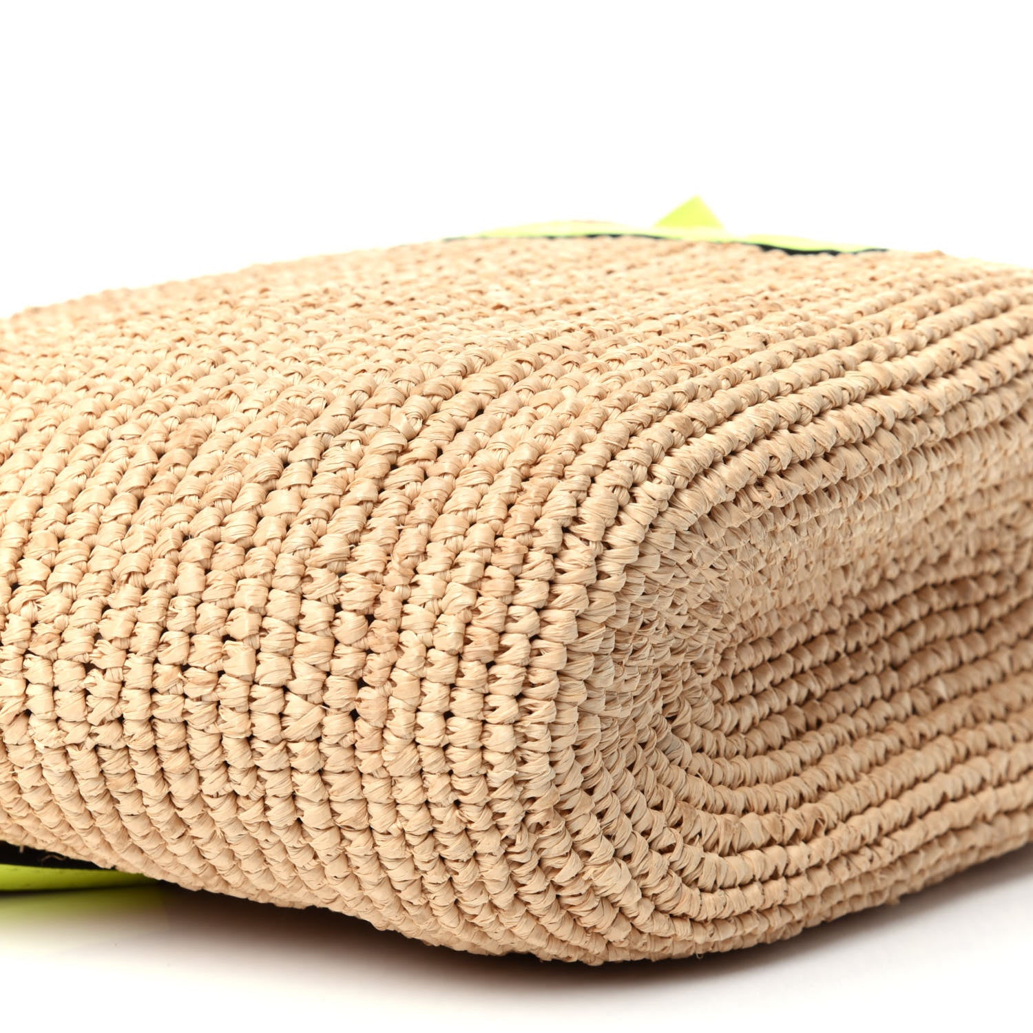 Loewe Raffia Crossbody Bag Natural Neon Yellow 8 of 11