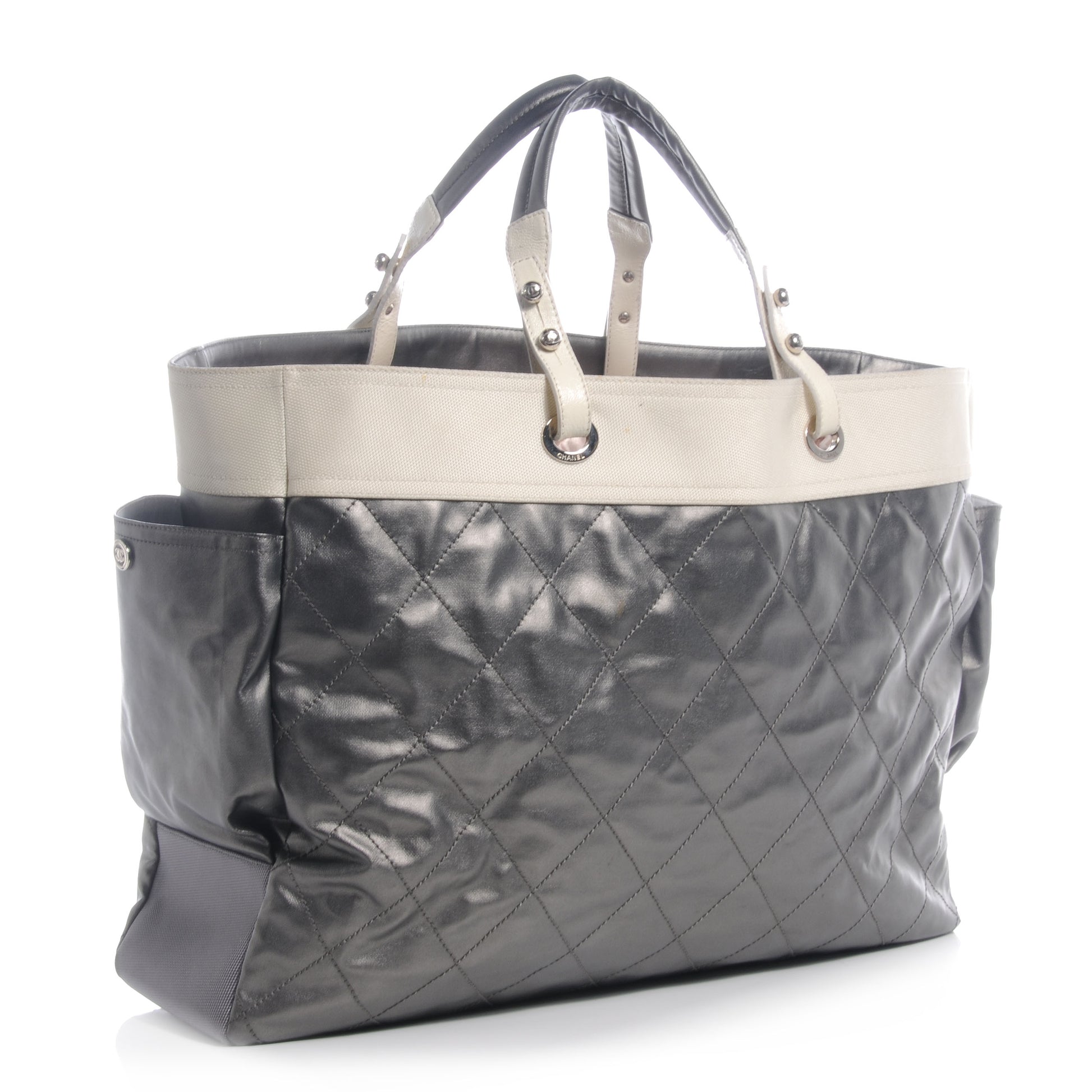 Chanel Coated Canvas Paris Biarritz XL Travel Bag 3 of 7