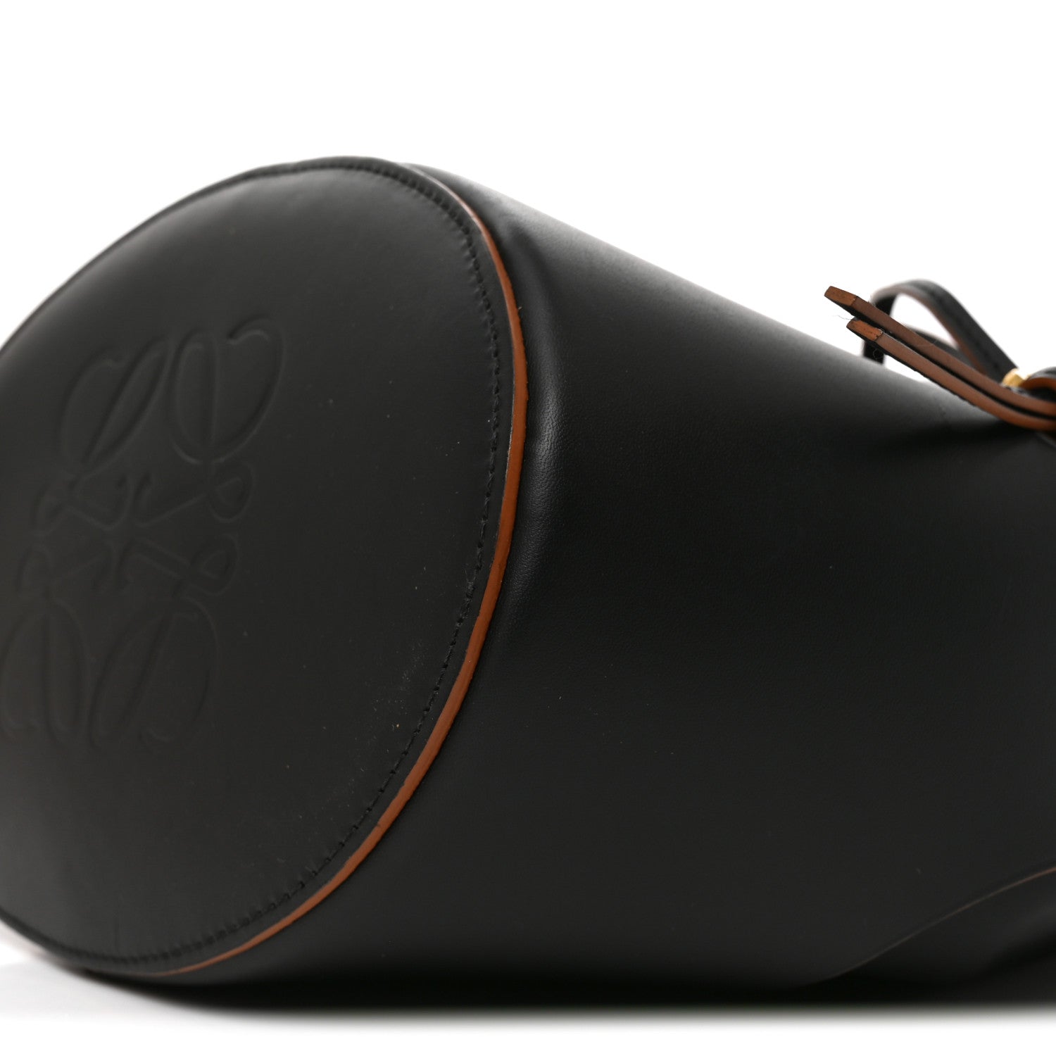 Loewe Calfskin Medium Balloon Bucket Bag Black Tan 9 of 9