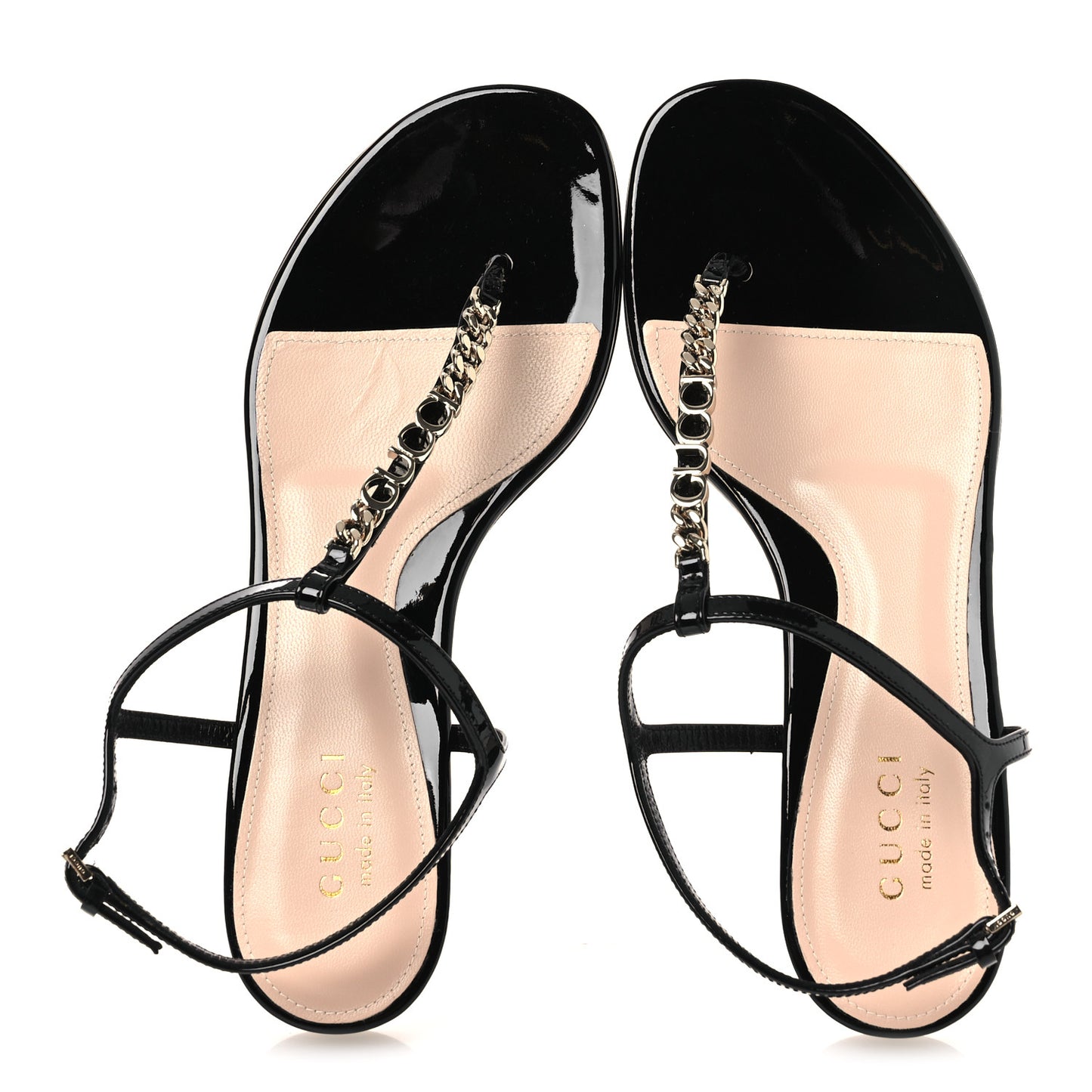 Patent Signoria Thong Sandals 37 Black
