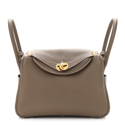 Hermes Taurillon Clemence Lindy 26 Etoupe 1 of 11