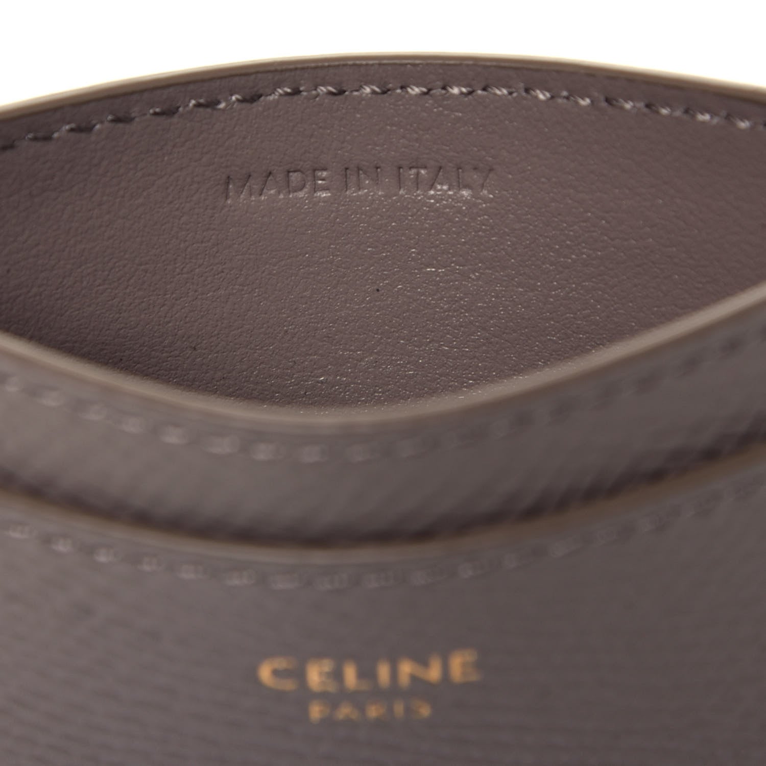 Celine Grained Calfskin Card Holder Pebble 6 of 7