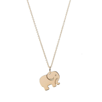 Tiffany 18K Yellow Gold Elephant Never Forgets Pendant Necklace 4 of 8