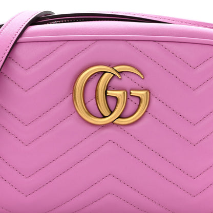 Gucci Calfskin Matelasse Small GG Marmont Chain Shoulder Bag Candy Mousse 8 of 10