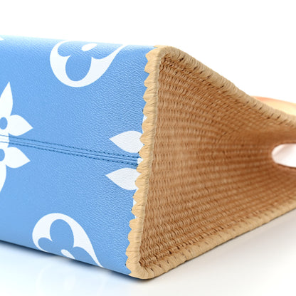 Louis Vuitton Monogram Giant Raffia Hamptons By The Pool Onthego GM Blue 8 of 8