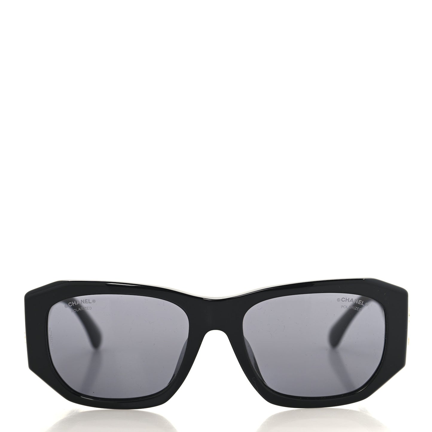 Acetate Rectangle Sunglasses 5554-A Black