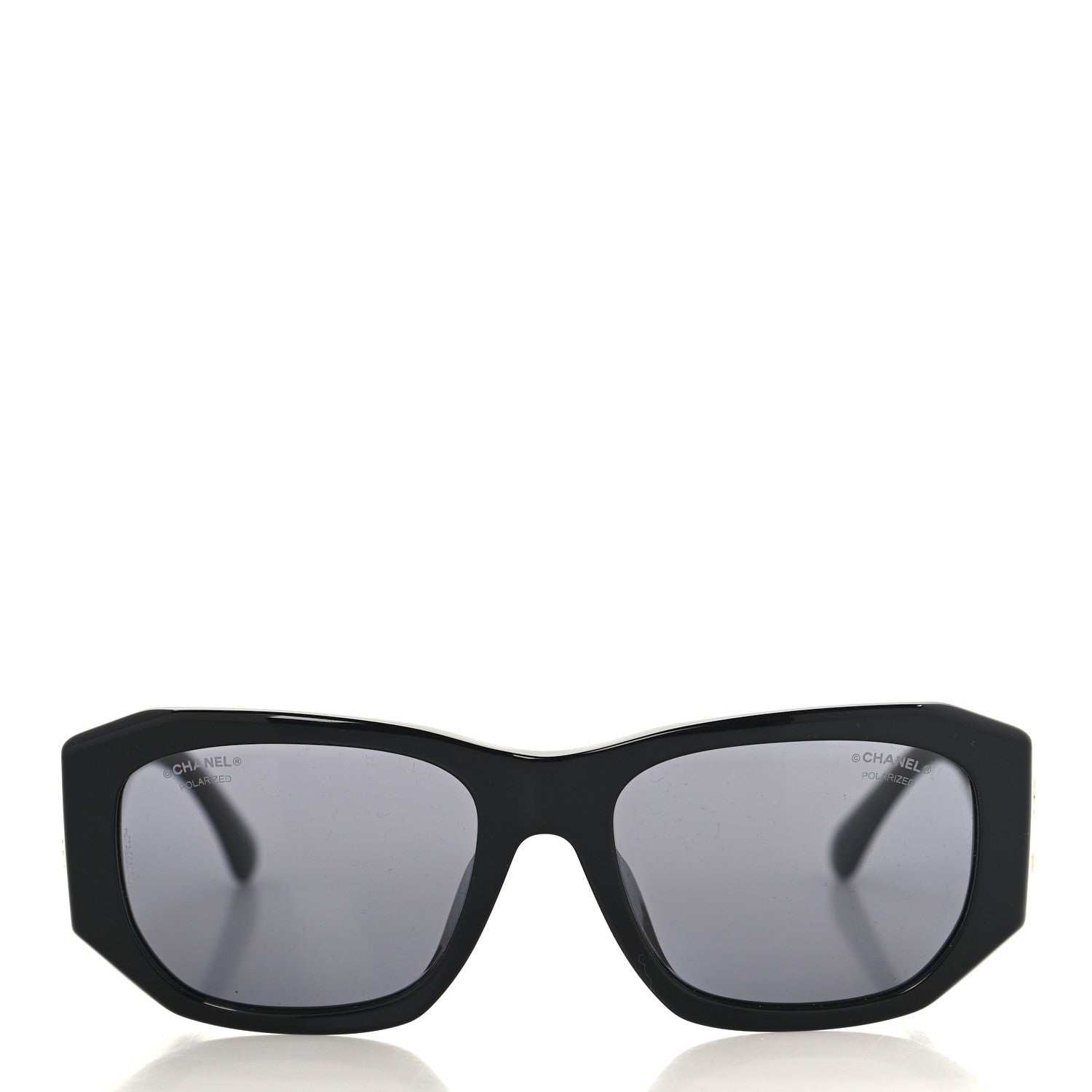 Chanel Acetate Rectangle Sunglasses 5554-A Black 2 of 7