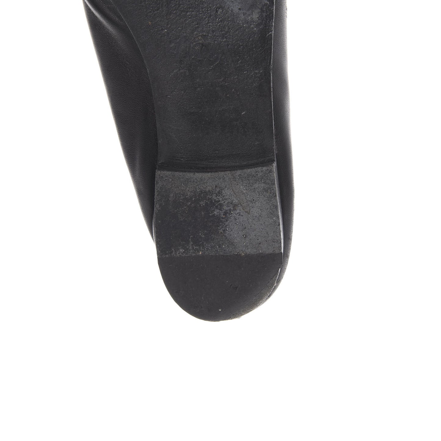 Lambskin Patent Cap Toe Ballerina Flats 37.5 Black