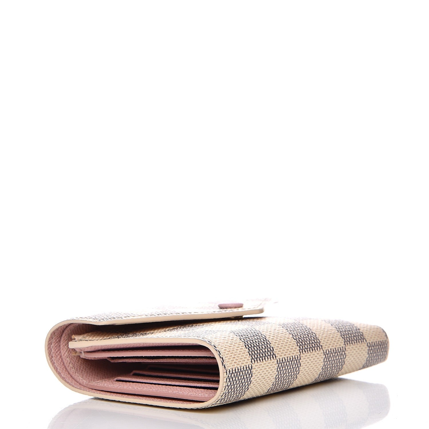 Louis Vuitton Damier Azur Victorine Wallet Rose Ballerine 4 of 10