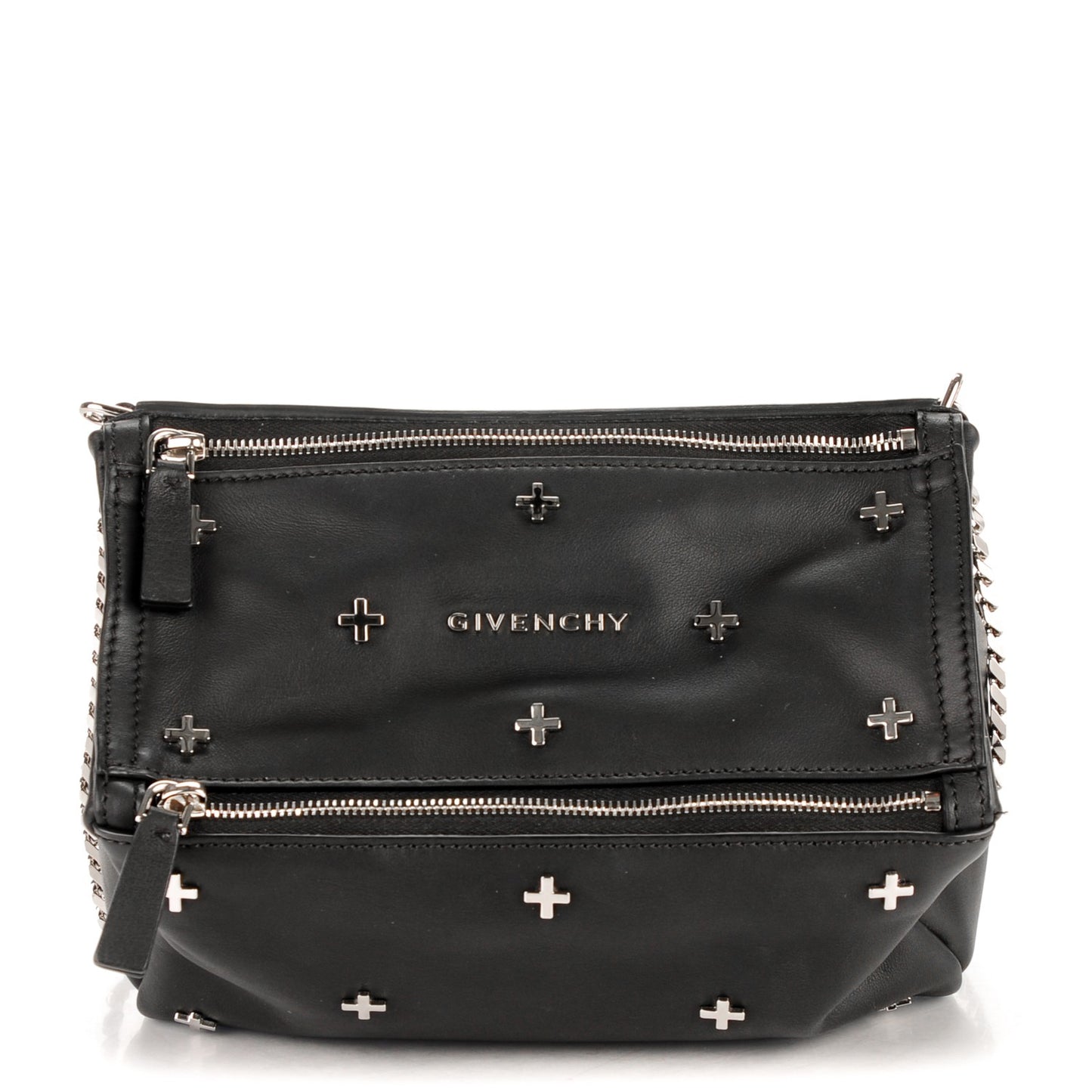 Calfskin Cross Mini Chain Pandora Black