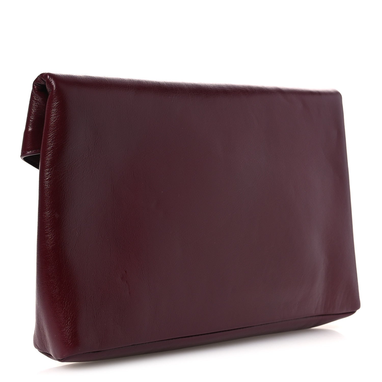Saint Laurent Lambskin Large Cassandre Envelope Pouch Dark Ruby 3 of 12