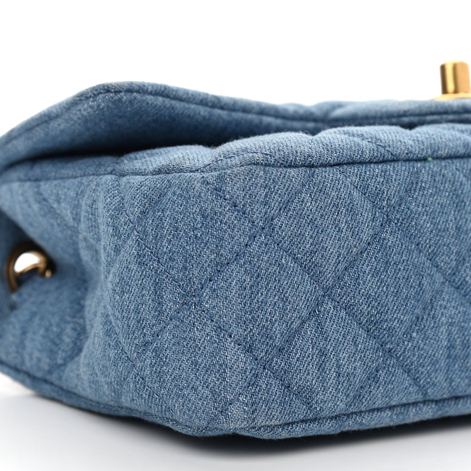 Chanel Denim Quilted Mini Pearl Crush Rectangular Flap Blue 9 of 11