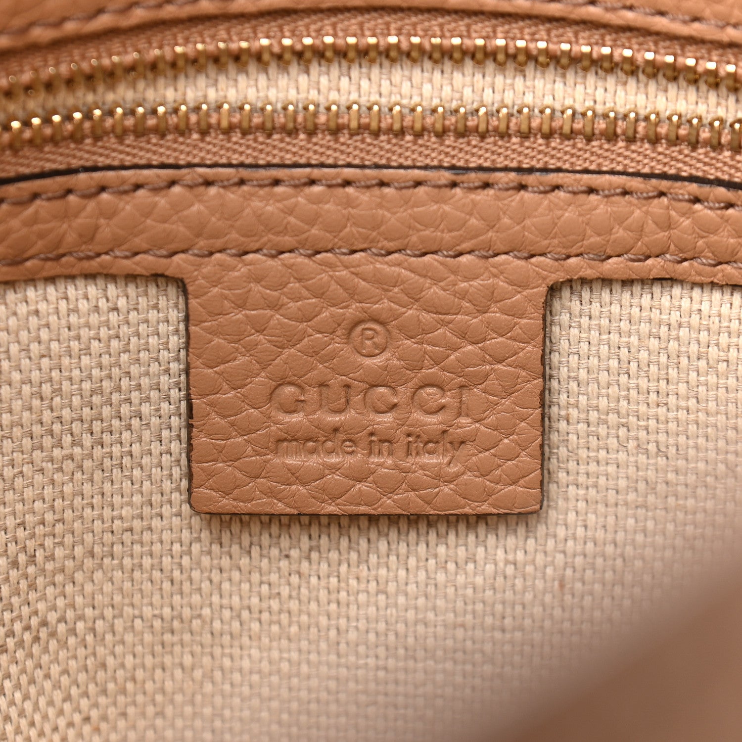 Gucci Pebbled Calfskin Medium Soho Chain Shoulder Bag Rose Beige 6 of 10