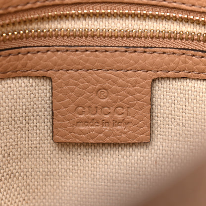 Gucci Pebbled Calfskin Medium Soho Chain Shoulder Bag Rose Beige 6 of 10
