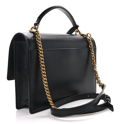 Saint Laurent Smooth Calfskin Medium Monogram Sunset Satchel Black 3 of 12