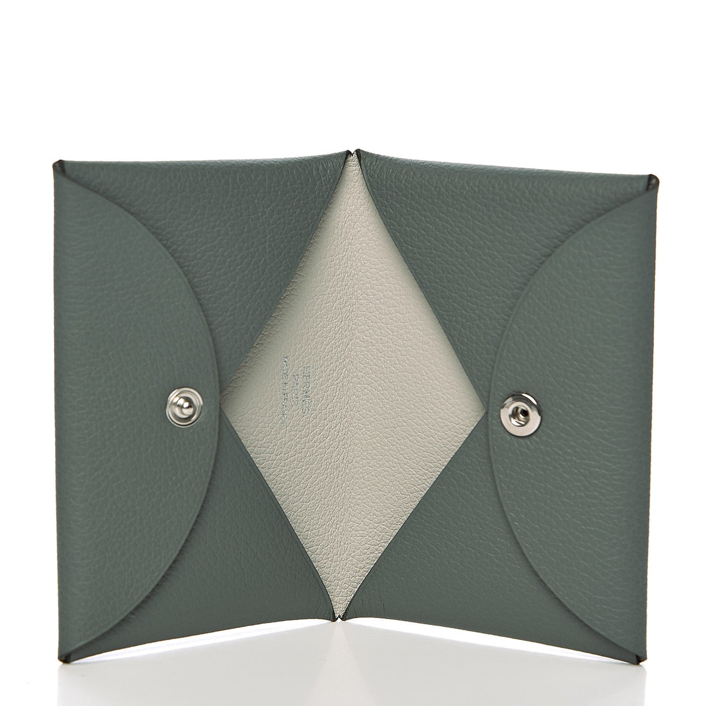 Evercolor Calvi Verso Card Case Vert Amande Gris Perle