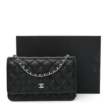 Chanel Caviar Quilted Wallet on Chain WOC Black 12 of 12