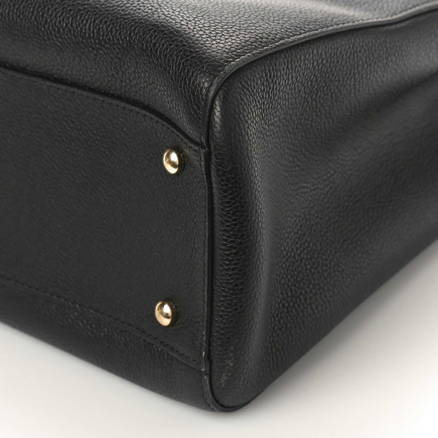 Grained Calfskin Small Neo Executive Shopper Tote Black