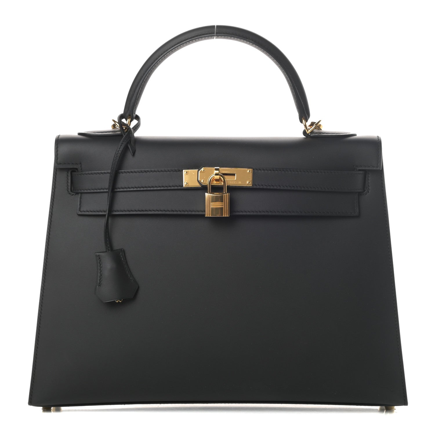 product image of HERMES Sombrero Kelly Sellier 32 Black FASHIONPHILE