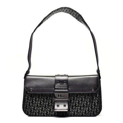Christian Dior Metallic Monogram Street Chic Shoulder Bag Black 1 of 13