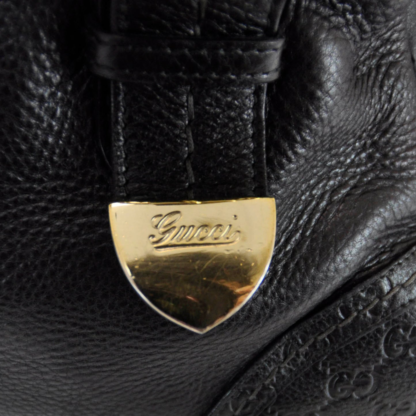 Guccissima Signoria Large Dome Bag Black