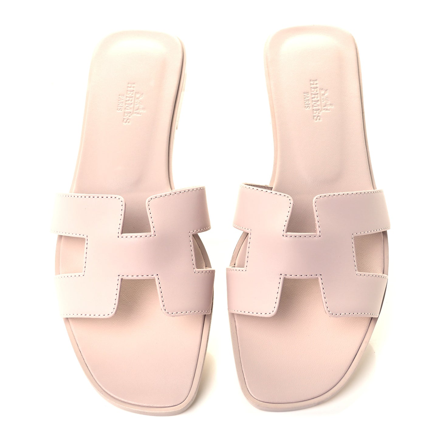 Box Calfskin Oran Sandals 38 Rose Pale