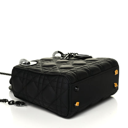 Christian Dior Ultra Matte Calfskin Cannage Mini Lady Dior Black 3 of 7