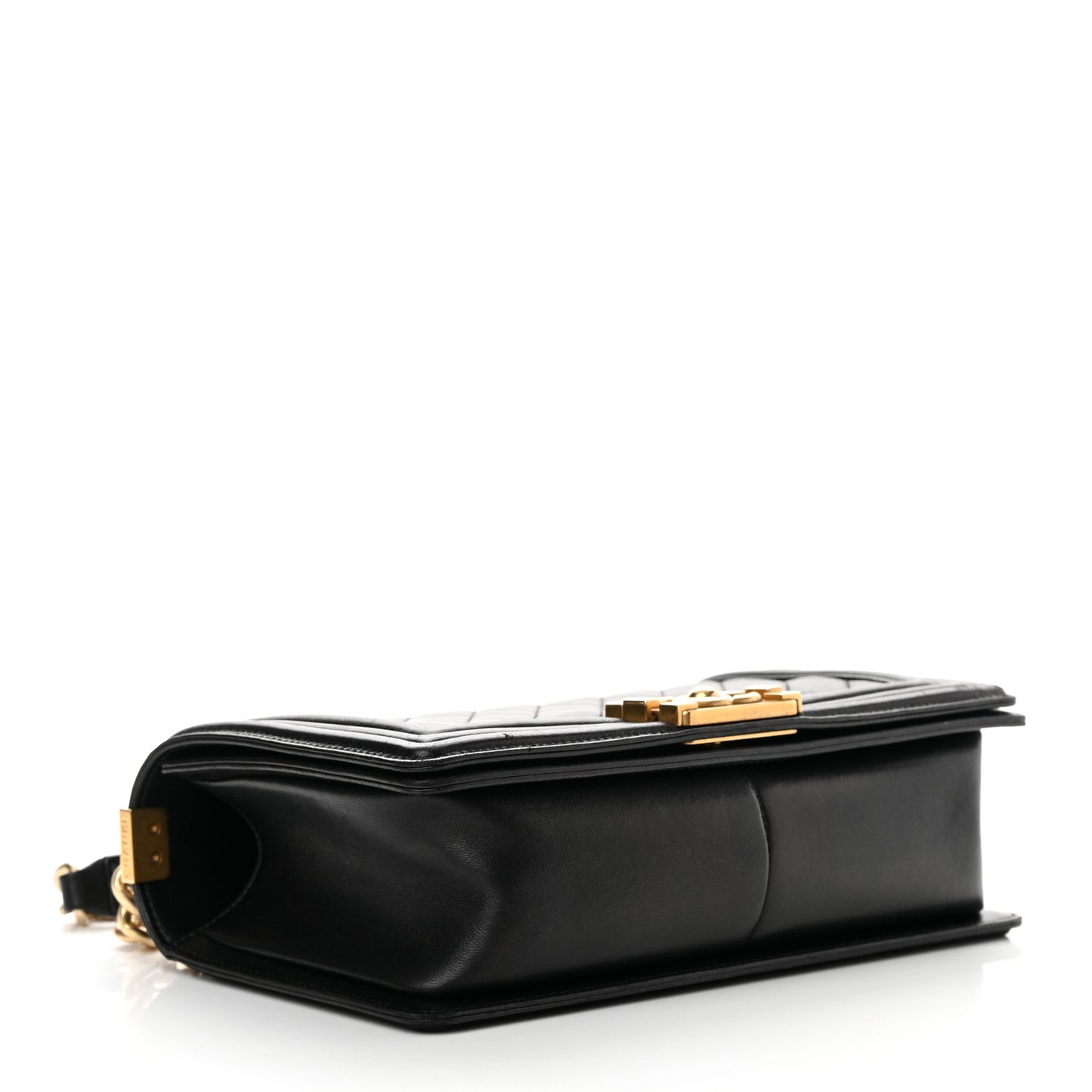 Lambskin Quilted Medium Boy Flap Black