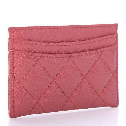 Chanel Caviar Quilted Card Holder Pink 2 of 9