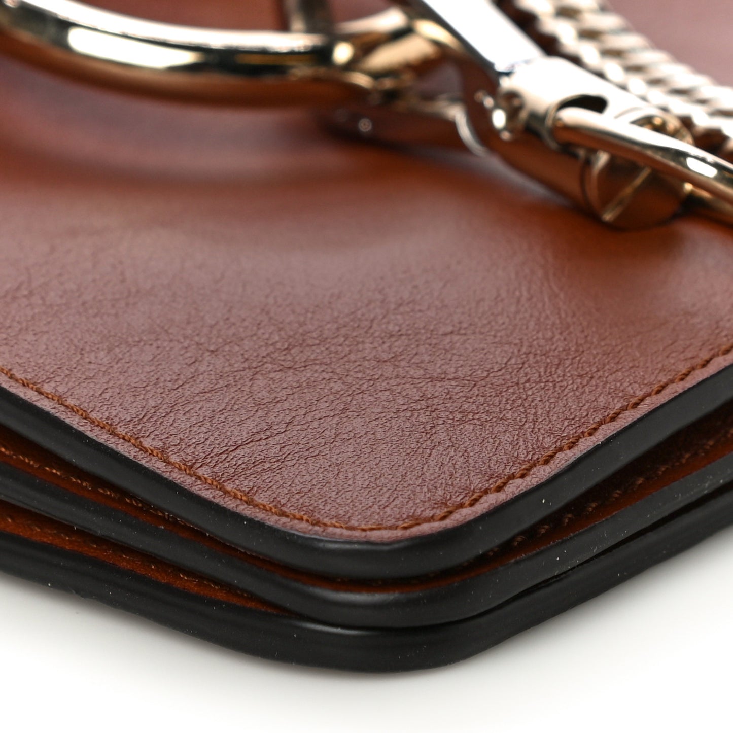 Suede Calfskin Mini Faye Bracelet Bag Tobacco