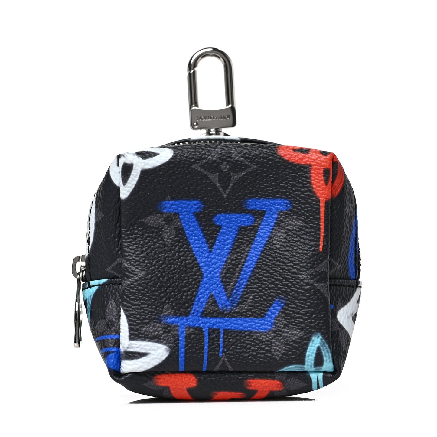 Monogram Eclipse LV Graffiti Squared Pouch Bag Charm Multicolor