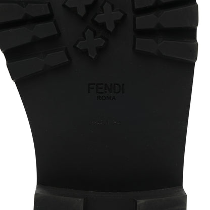 Fendi Calfskin FFreedom Platform Biker Boots 36.5 Black 6 of 8