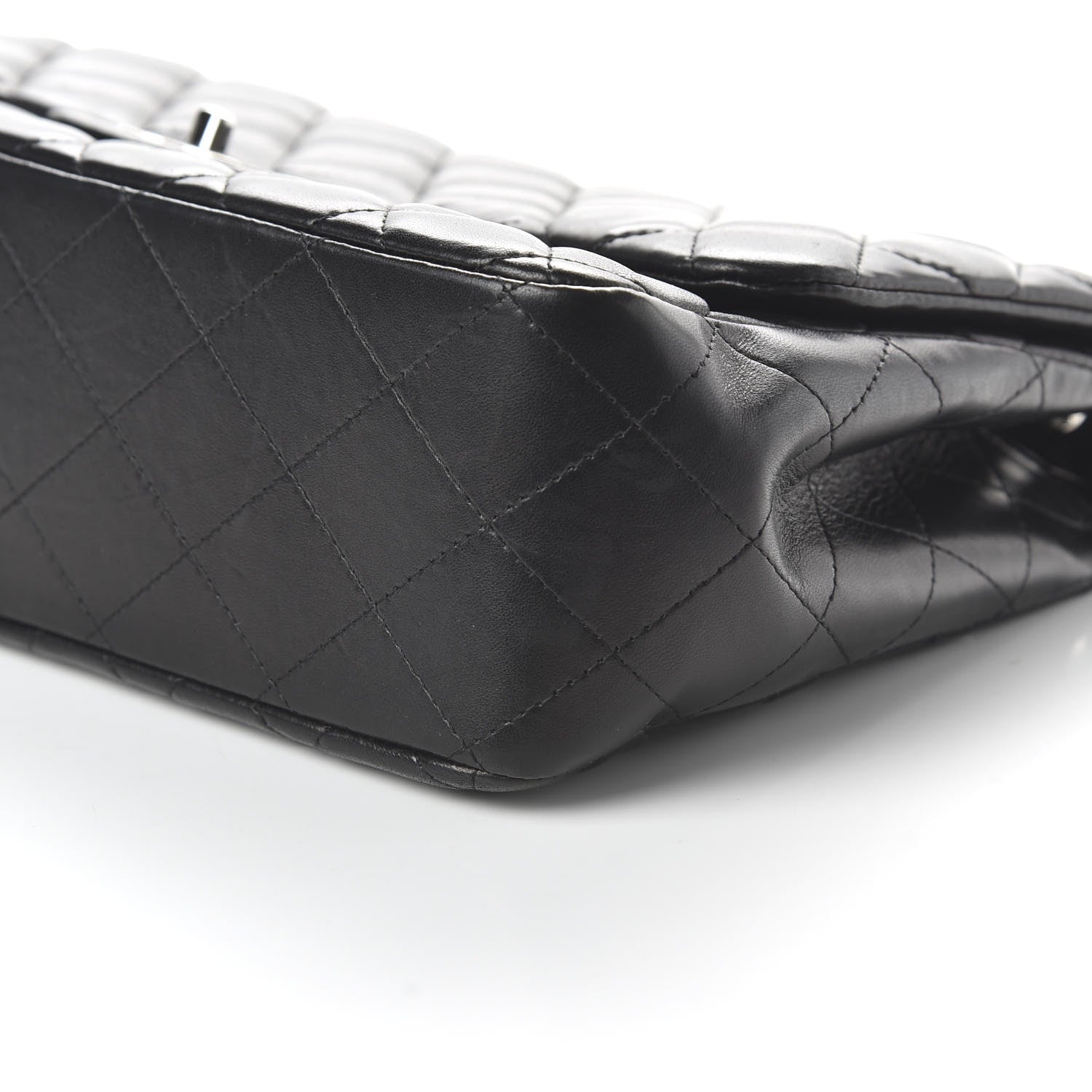 Chanel Lambskin Quilted Jumbo Single Flap Black 7 of 10