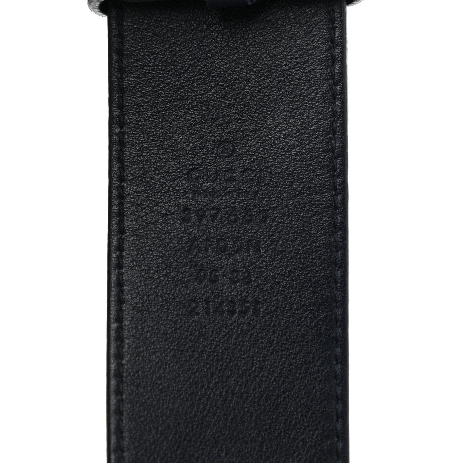 Gucci Moon Calfskin Nickel Double G 40mm Belt 95 38 Blue 3 of 5