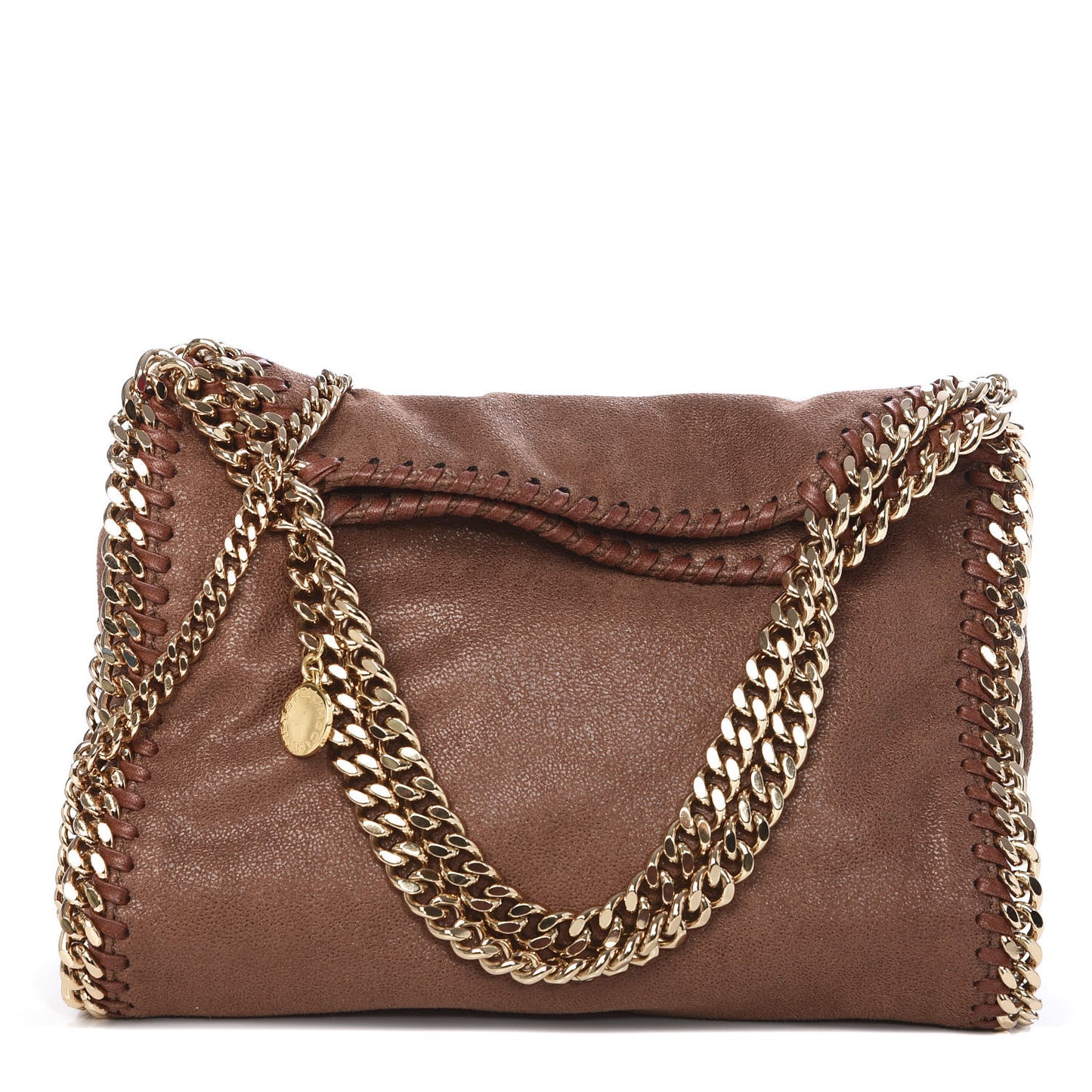 Shaggy Deer Mini Falabella Fold Over Tote Pink