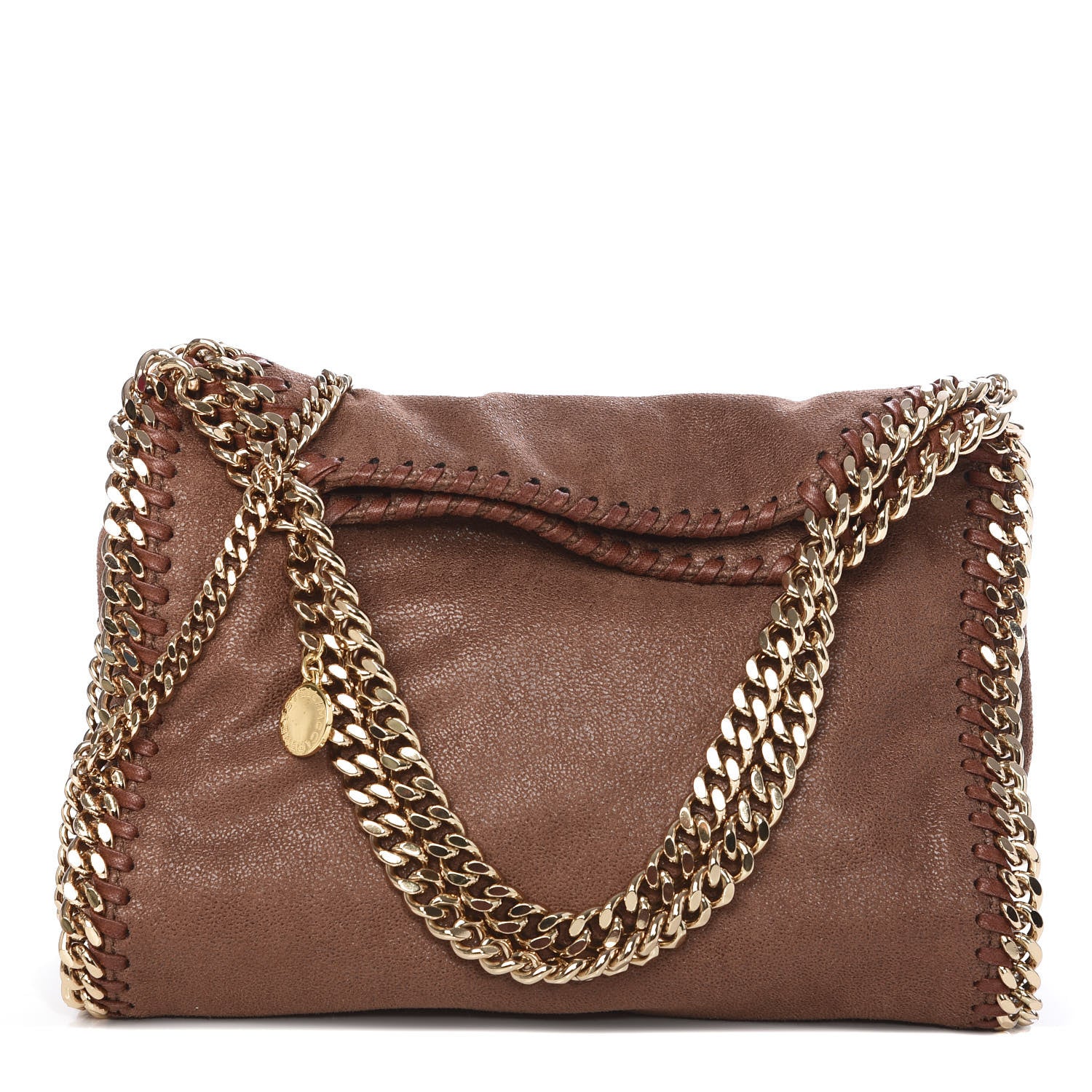 Stella McCartney Shaggy Deer Mini Falabella Fold Over Tote Pink 1 of 9