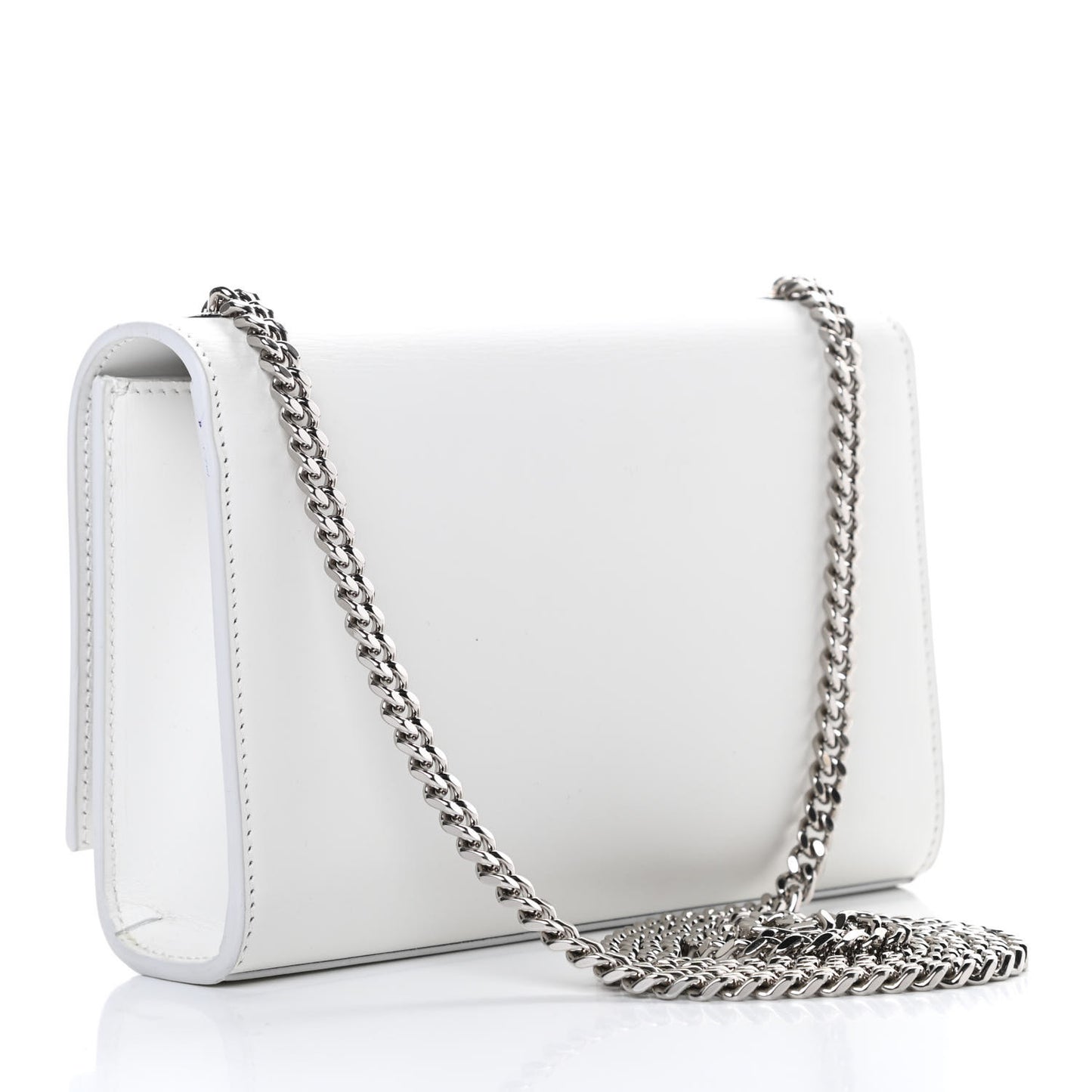 Smooth Calfskin Small Classic Monogram Kate Tassel Satchel Optical White