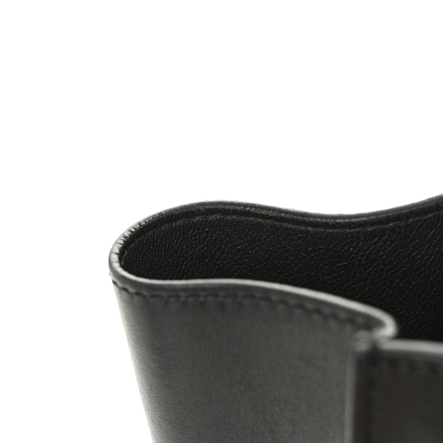 Shrunken Lambski\n Micro Bi-Color Luggage Black White