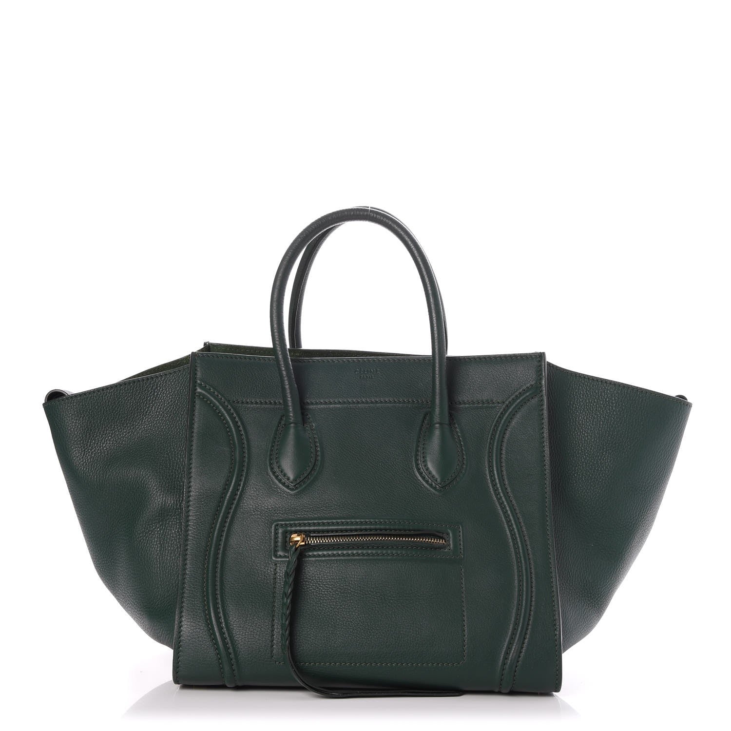 Celine Supple Calfskin Medium Phantom Luggage Forest 1 of 8