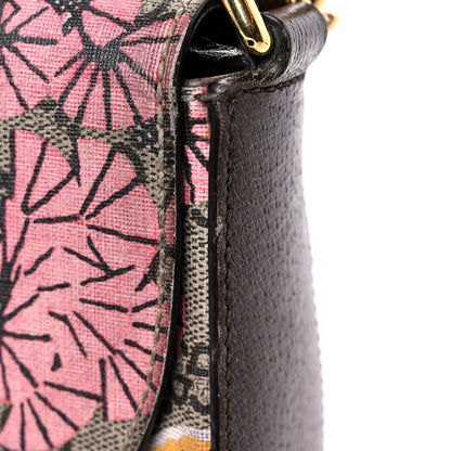 Gucci GG Supreme Monogram Bengal Web Medium Padlock Messenger Shoulder Bag Beige Pink 27 of 28