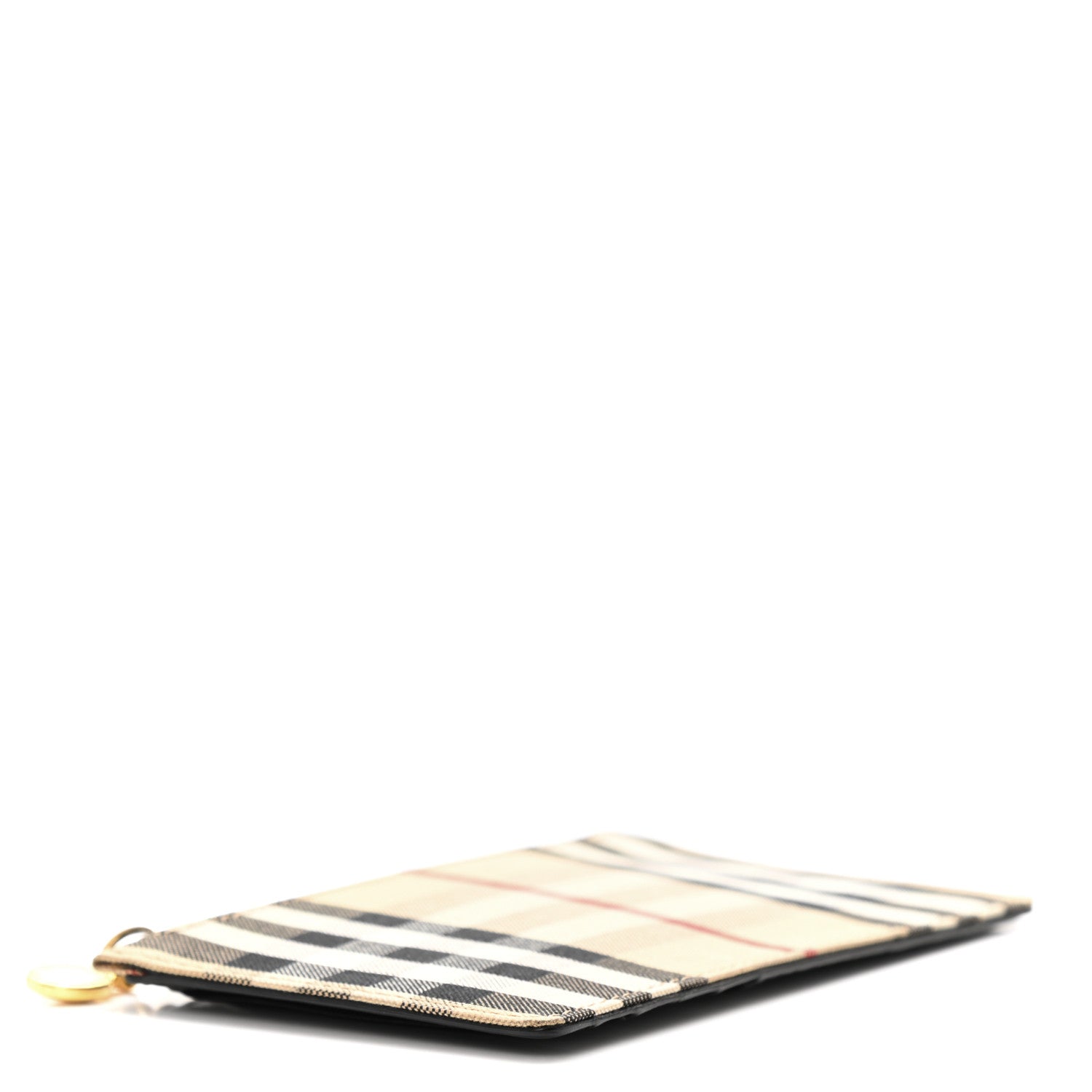 Burberry Vintage Check Calfskin Coin Case Card Holder Black 4 of 6