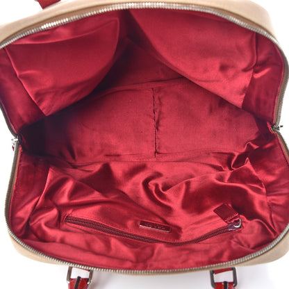 Prada Canvas Boston Bag Red 5 of 7
