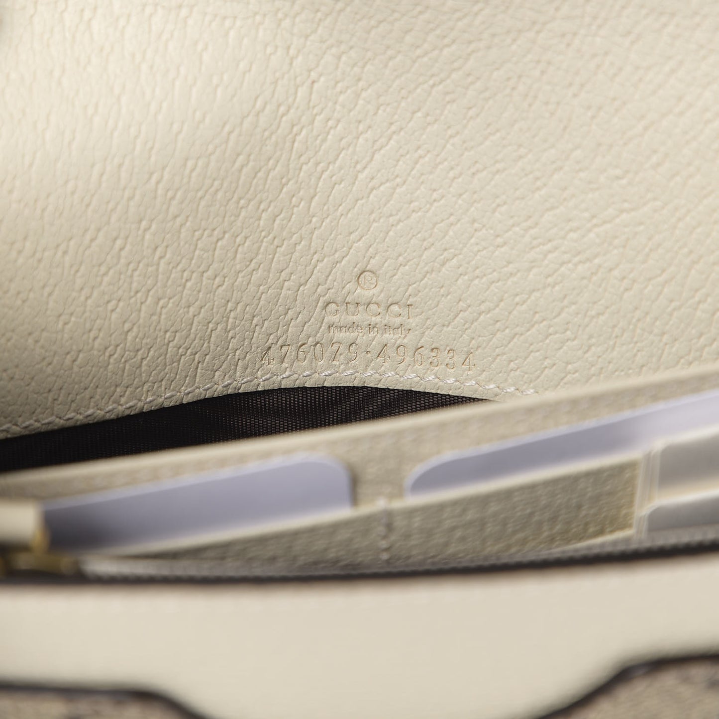 GG Supreme Monogram Web Queen Margaret Chain Wallet White
