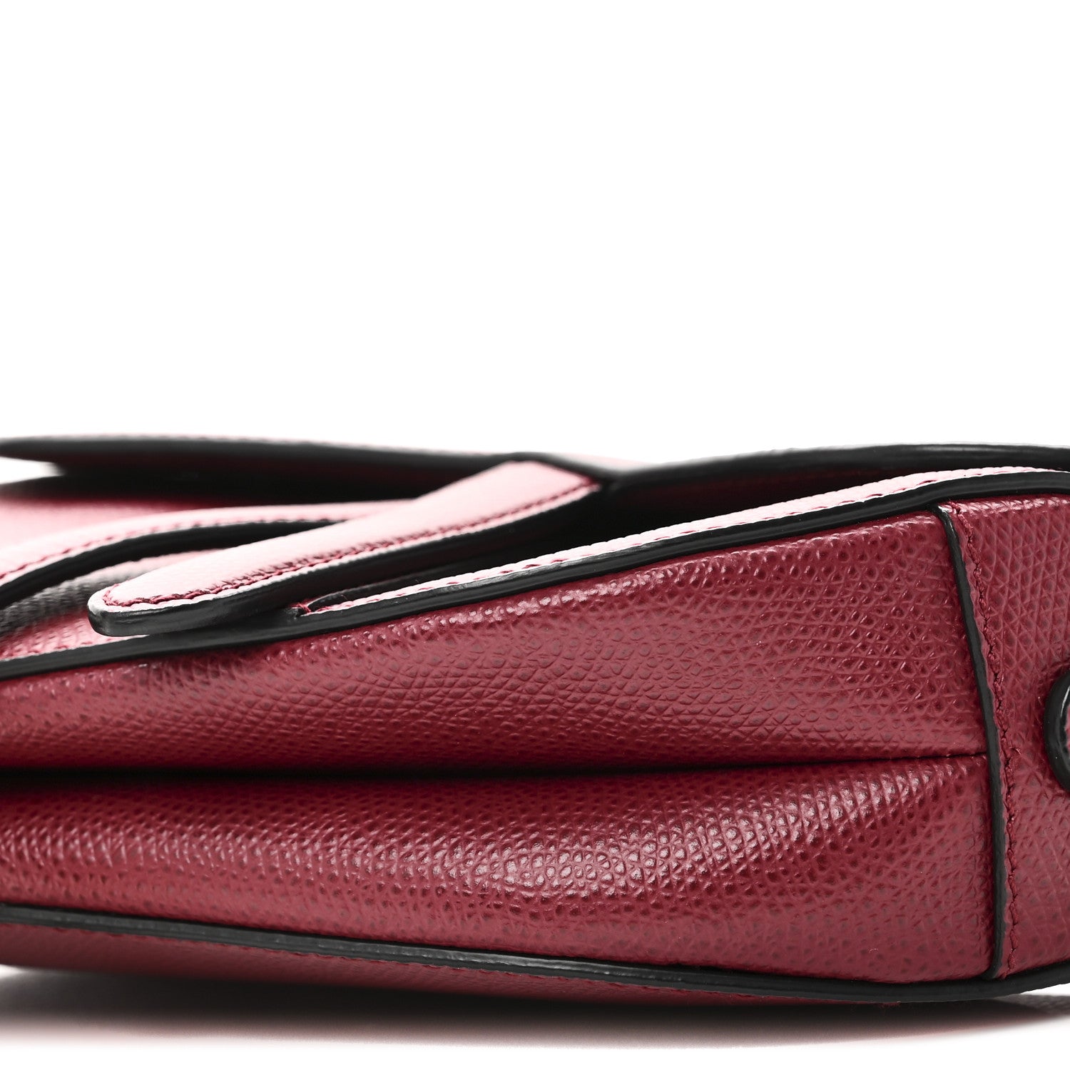 Christian Dior Grained Calfskin Mini Saddle Bag Red 9 of 9