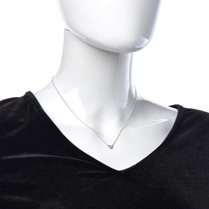 Tiffany Sterling Silver Diamond .17ct Elsa Peretti Diamonds by the Yard Pendant Necklace 2 of 7